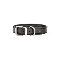 EzyDog Oxford Leather - Classic fekete nyakörv S