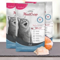 MeatCrisp Sterilised Fish macskaeledel ivartalanított macskáknak 3x3 kg