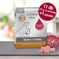 Menu Iberico + Turkey / Ibériai sertés + Pulyka felnőtt nedvestáp 12 x 375 gr