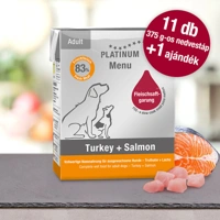 Menu Turkey + Salmon /Pulyka + Lazac felnőtt nedvestáp/ - 12 x 375 gr